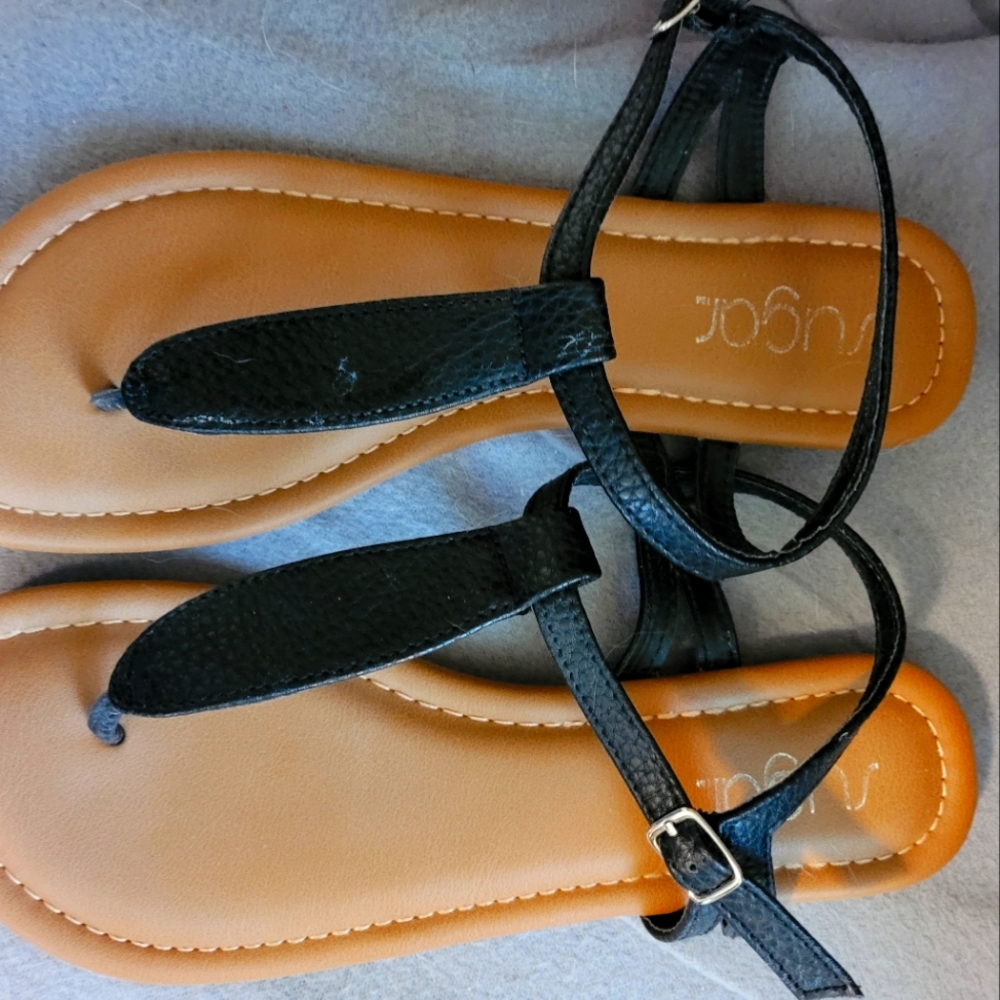 Flat Black Sandals